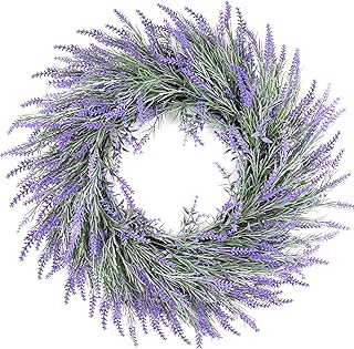 Winter Spring Summer Lavender Door Wreath 20Inch Front Door Wreath All S...
