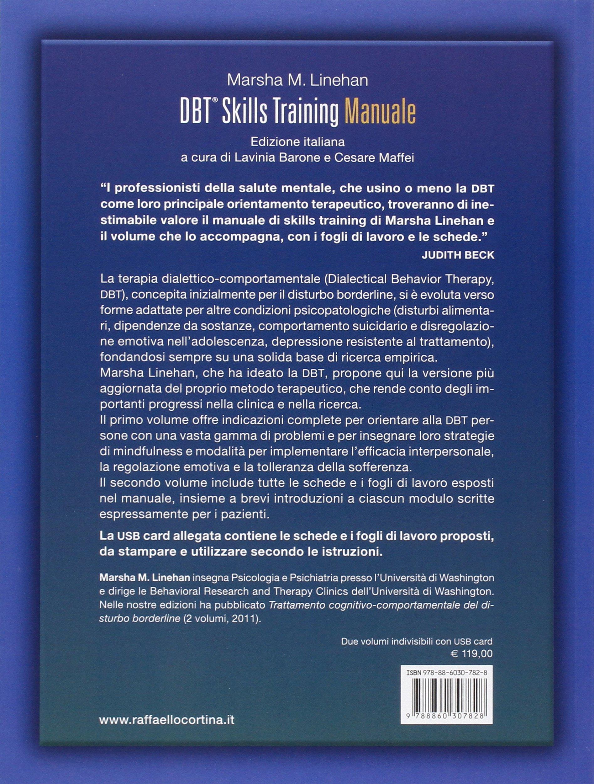 DBT Skills Training. Manuale-Schede e fogli di lavoro. Con USB card [2 Volumi indivisibile] [ versione italiana]