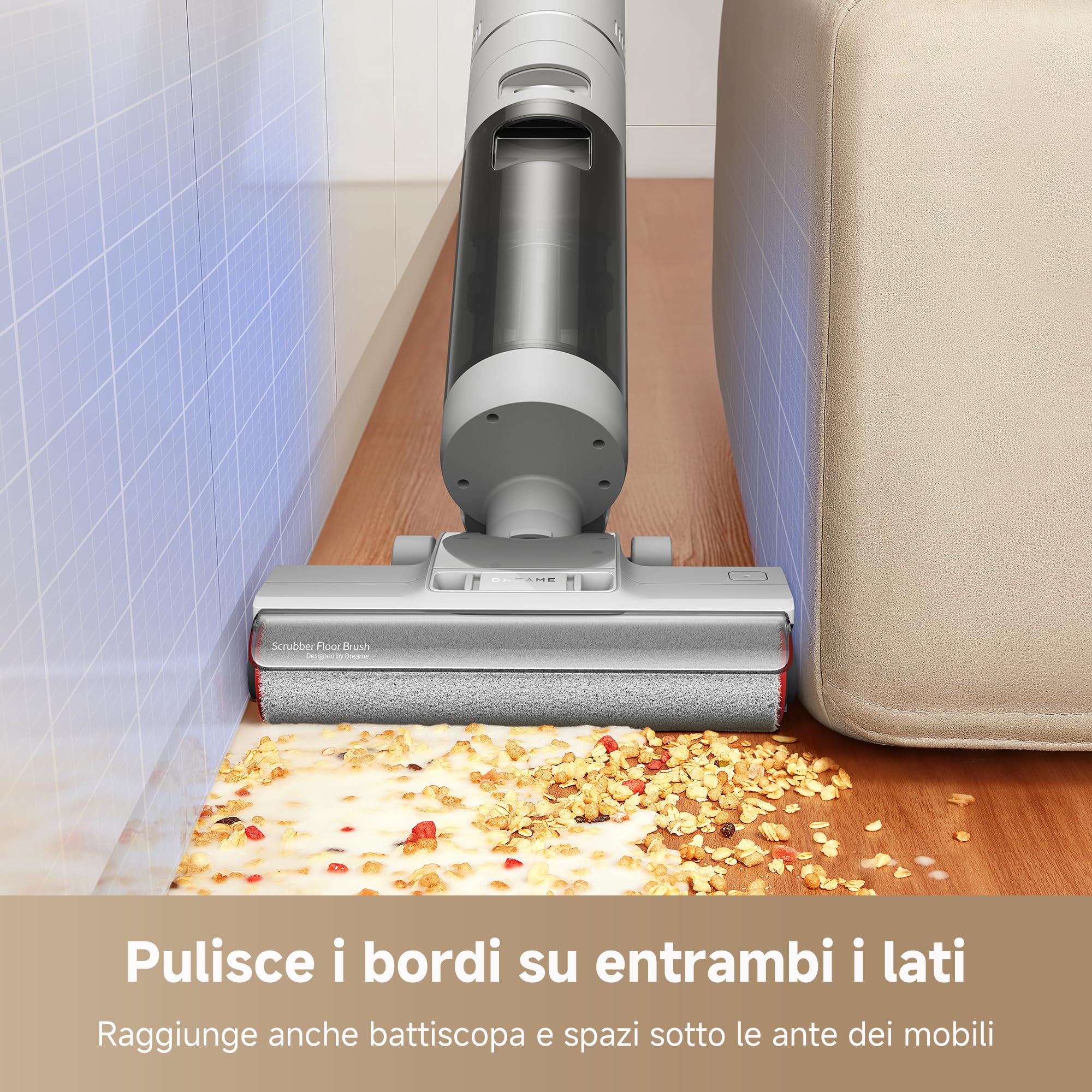 DREAME G10 Pro Aspirapolvere Lavapavimenti, Aspirazione da 16.000 Pa, Spazzola che Pulisce sui Due Lati, Pulizia Automatica con Doppia Rotazione, Autonomia di 35 Min, Ampio Display LED, 75 dBA