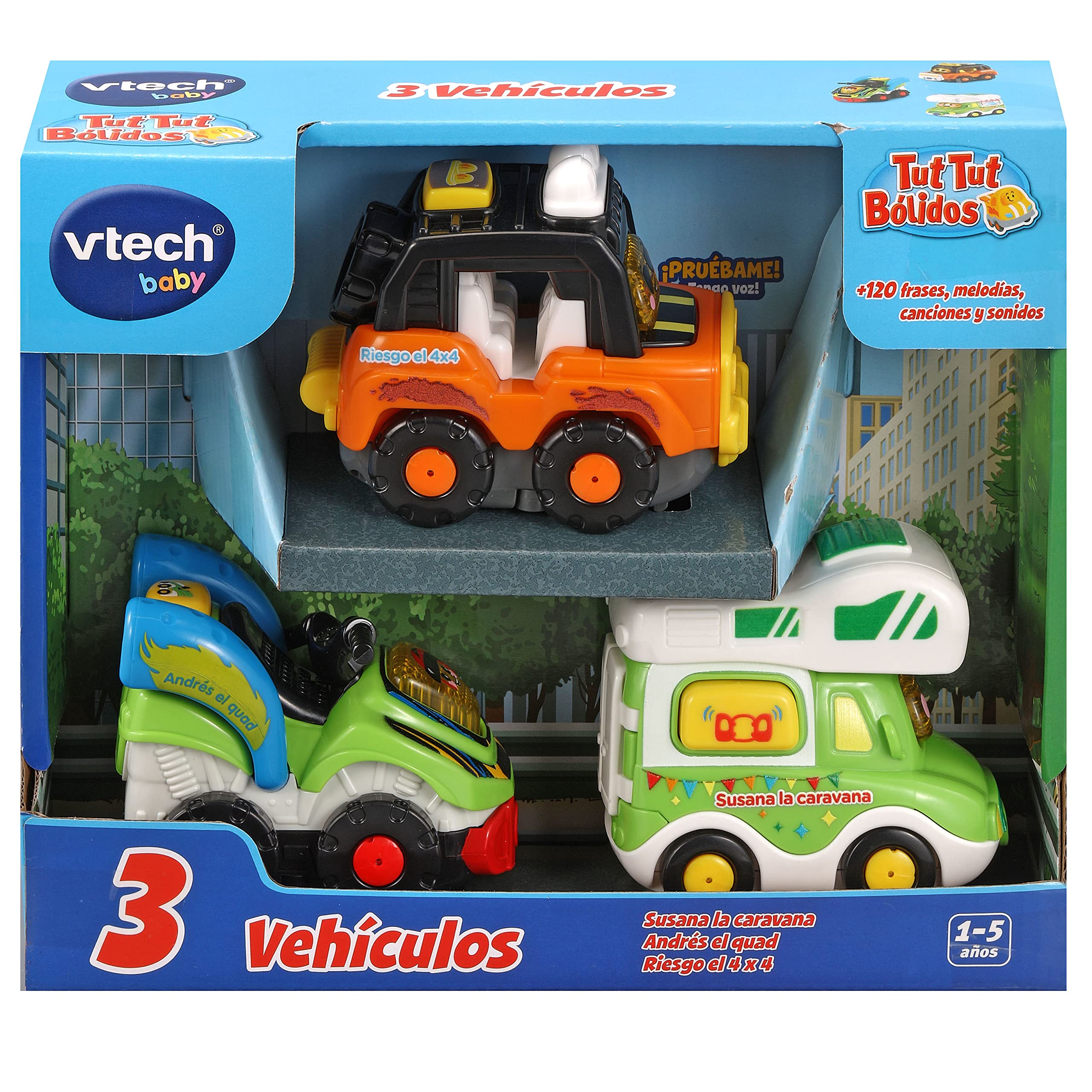 TutTut Bólidos Pack de 3 coches interactivos para jugar en casa 6