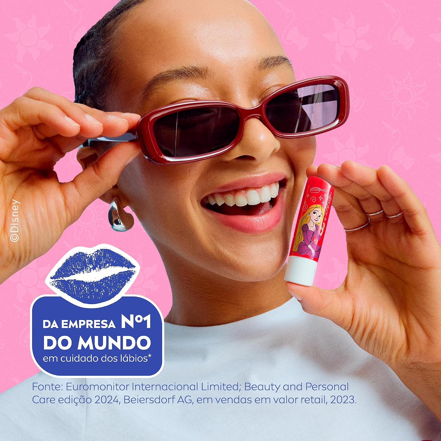 NIVEA Hidratante Labial Morango Silvestre Ed. Limitada Rapunzel Disney® Princesa 4,8g