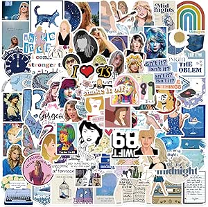 Taylor Swift Stickers Pack – 100PCS Waterproof Vinyl Swiftie Stickers for Laptop, Water Bottle, Scrapbook – Eras Tour Fan Gift for Girls &amp; Teens – GEERTO