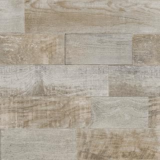 Scott Living Salvaged Plank Natural Self Adhesive Wallpaper, Brown