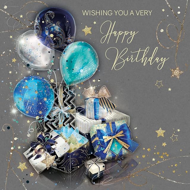 Cherry Orchard Grayson Male Luxury Birthday Gold Foil Finish and Gold Envelope - Quality Cards