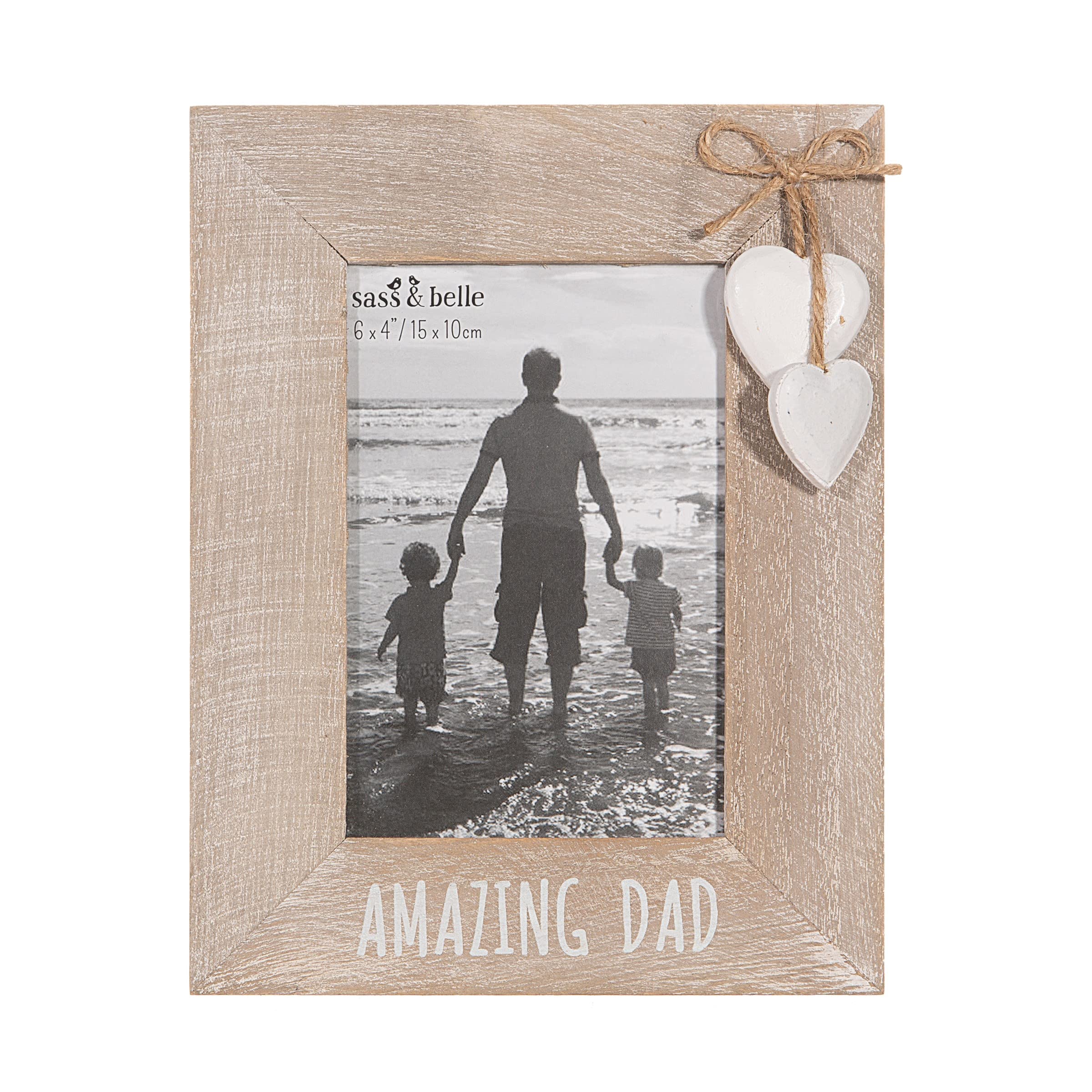 Sass & Belle Brown Amazing Dad Heart Frame