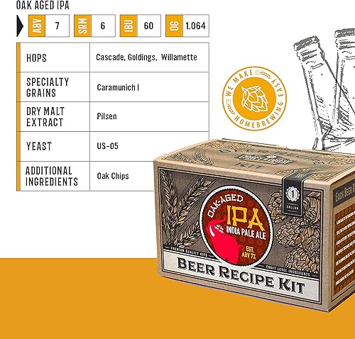 Vista 25 de Kit de recetas para elaborar cerveza (ingredientes) – fabrica tu propia cerveza con Home Brewing - 1 galón, Hefeweizen