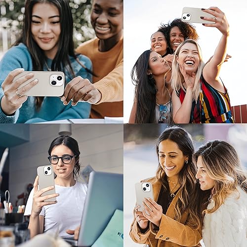 Miniatura 2 de IceSword Funda para iPhone 13 Stone de 6.1 pulgadas (2021), funda delgada de silicona líquida, a prueba de golpes, forro de microfibra suave