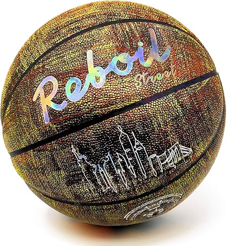 Miniatura 10 de Baloncesto de cuero y goma de diseño premium, para niños y jóvenes, tamaño 34567