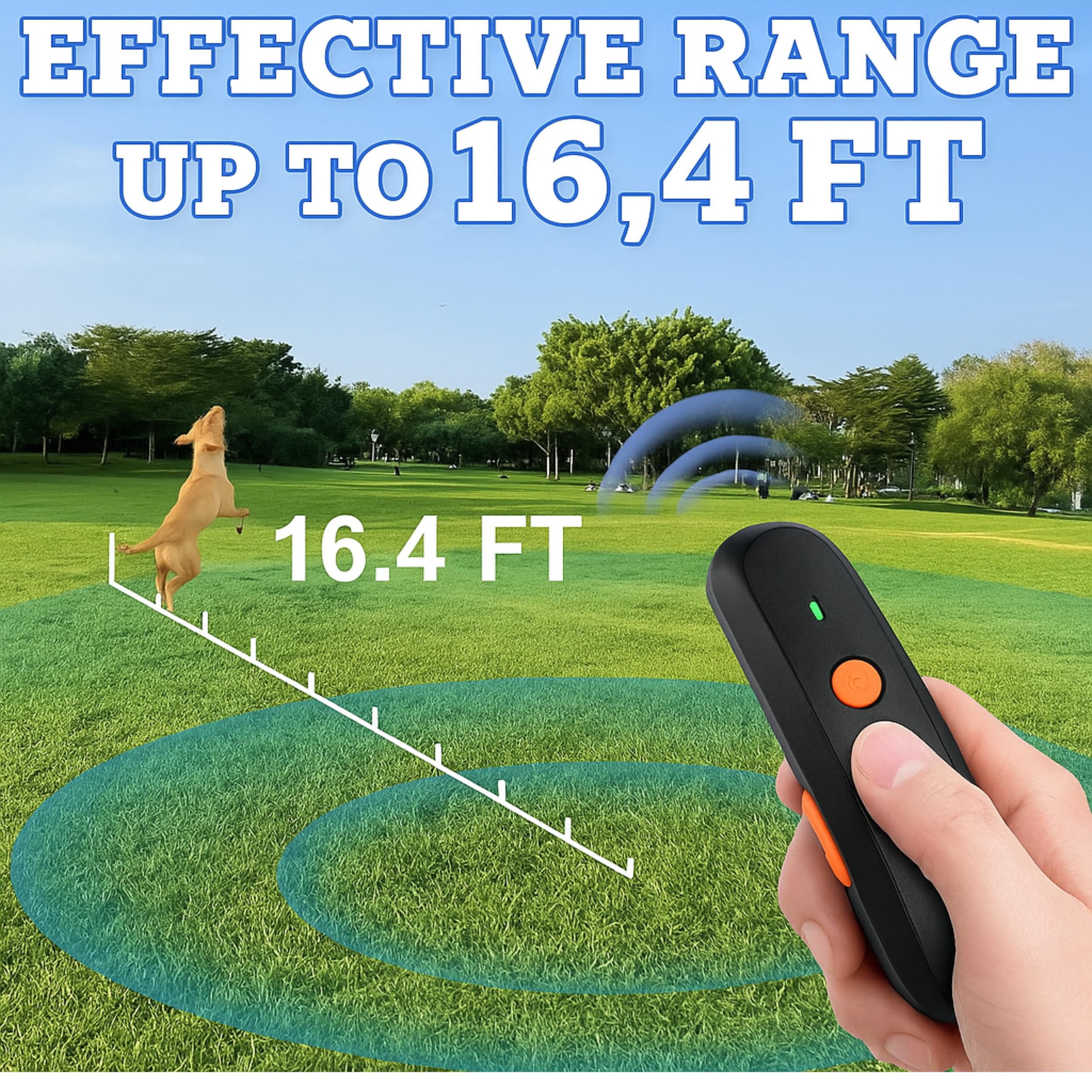 HomeFunk Anti Barking Device for Dogs, Ultrasonic Dog Deterrent Control Sonic Dog Barking Deterrent Devices Anti Barking Device Stop Dog Barking Barking Deterrent Devices - Image 4