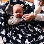 Milk Snob Guerres des étoiles originales 5-in-1 Couverture, Petit Rebel, intimité pour l'allaitement, Siège de voiture bébé, Carrier, Poussette, Chaise haute, Panier, Salon Canopy - L'essentiel du nouveau-né, soins infirmiers Haut