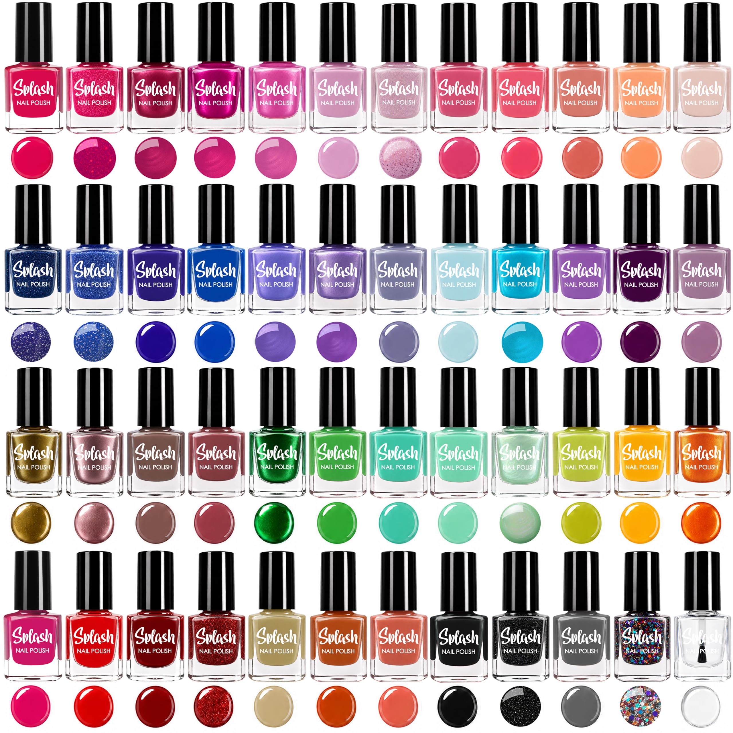 Splash 48 x Vernis À Ongles Vernis Lot De 48 Différentes Couleurs Modernes Séchage Rapide