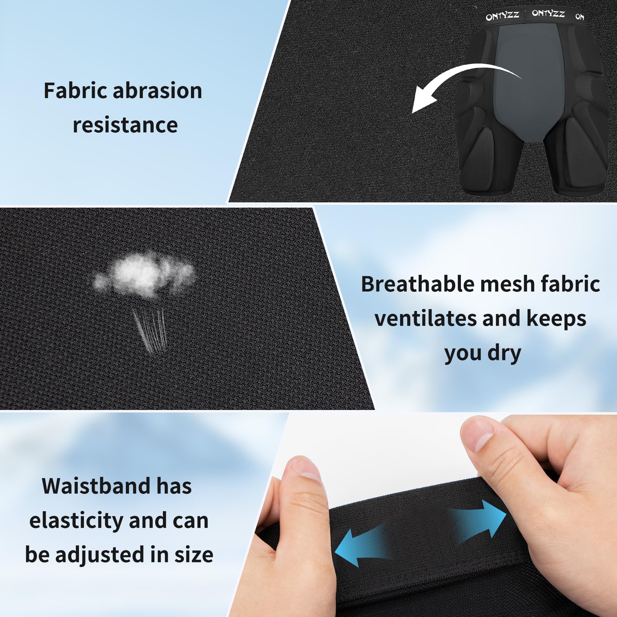 Pantalones Protectores 3D Patinadores para Cadera Glúteos y Coxis Pantalones Cortos Protectores Acolchados para Patinaje Esquí Snowboard Protecciones