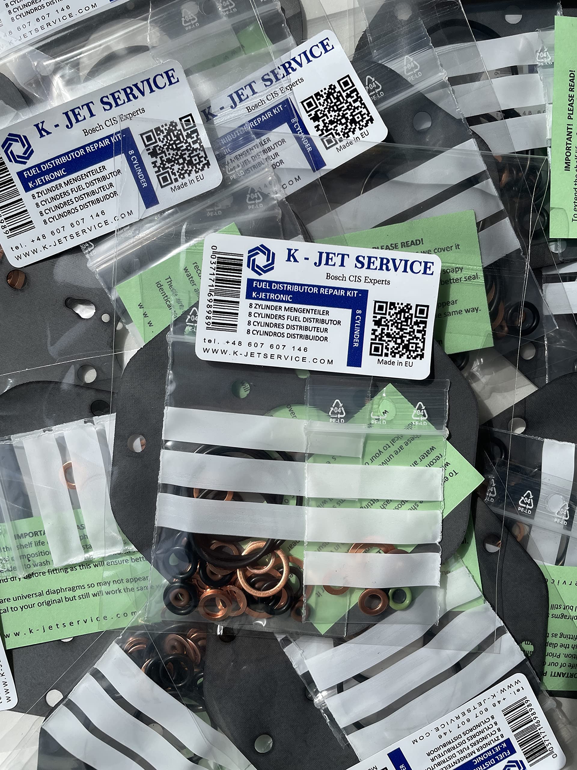 Kit di riparazione del ripartitore di flusso per tutti i sistemi K-Jetronic Bosch a 8 cilindri in alluminio, compatibile con Mercedes SL SEC SEL SE 500 450 380 Porsche Rolls Royce Bentley