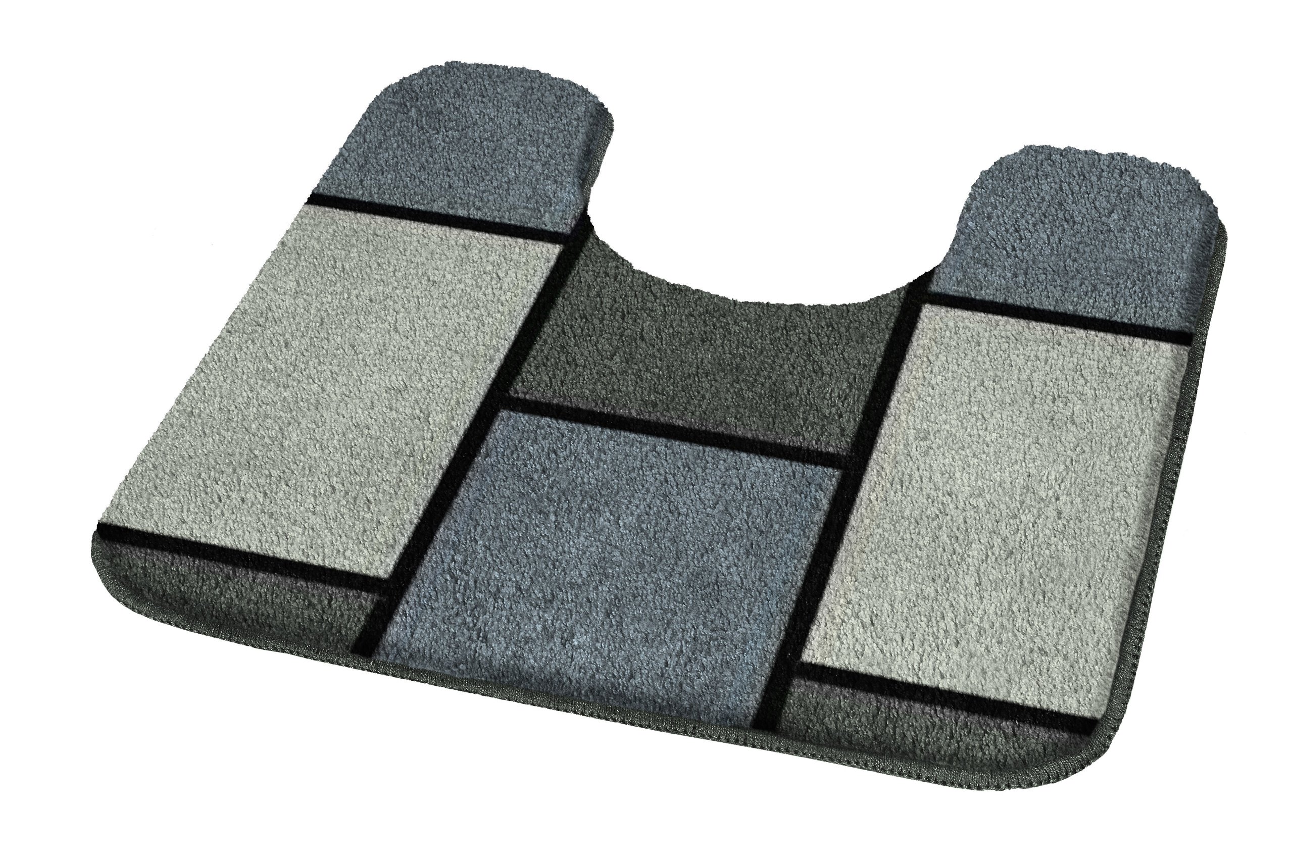 Tapis de contour WC Meusch Muro gris pour une salle de bain moderne