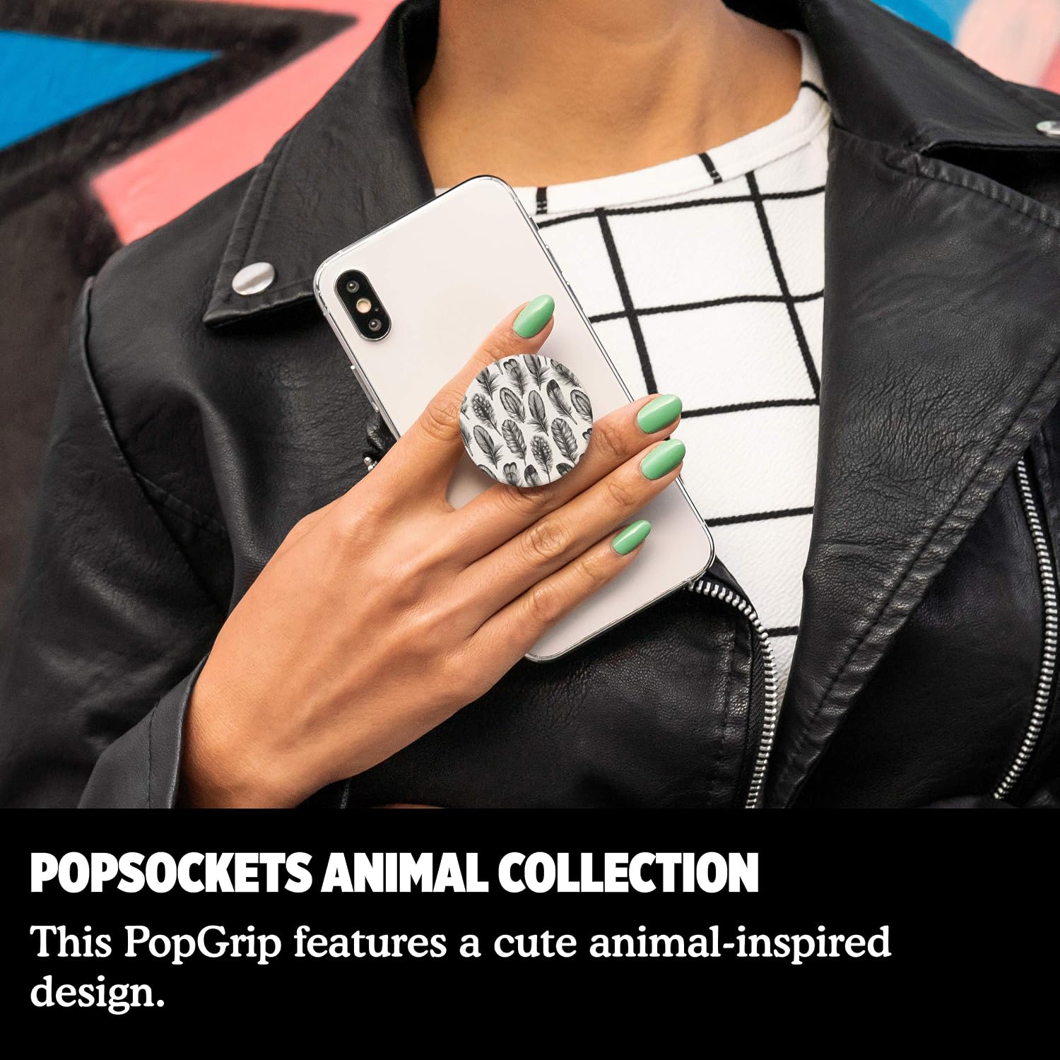 PopSockets PopGrip - Expanding Stand and Grip with Swappable Top - Aviary