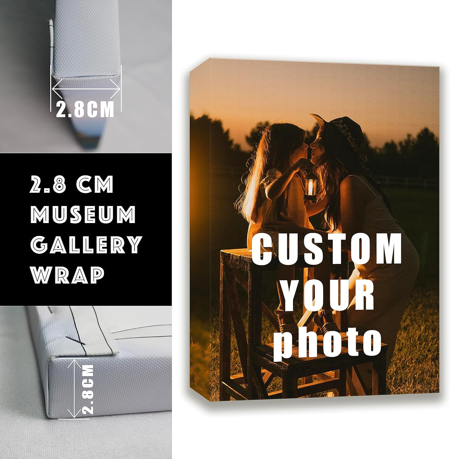 Personalized Custom Canvas Prints (Framed Canvas, 20" x 24") - Custom Canvas Print with Your Photo - Perfect for Home Decor, Gifts & Keepsakes Fast Delivery
