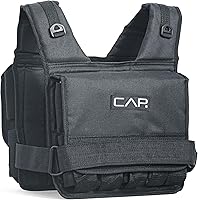 CAP Barbell Adjustable Weighted Vest 20-150 lbs | Removable Iron Weights for Strength Training, Running, Calisthenics, Cardio