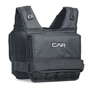 CAP Barbell Adjustable Weighted Vest 20-150 lbs Heavy-Duty Workout Vest with Removable Iron Weights for Strength Training Cardio