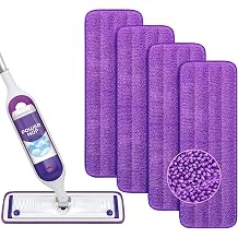 Reusable Power Mop Refills Pads Compatible with Swiffer PowerMop Mop - Power Mop Pads Refill - Washable Microfiber Pads for Multi-Surface Floor Cleaning, 4 Pack |   13 -15            4