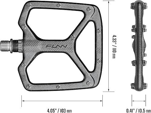 Miniatura 3 de Funn Python - Pedales planos de bicicleta - Pedales de bicicleta de plataforma ancha para bicicleta de montaña BMXMTB, eje CrMo de 916 pulgadas