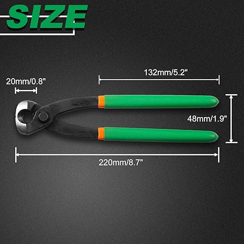 Miniatura 6 de SPEEDWOX Alicates de abrazadera de oreja de 9 pulgadas con mordazas de crimpado frontal y lateral, herramienta de abrazadera de manguera de oreja