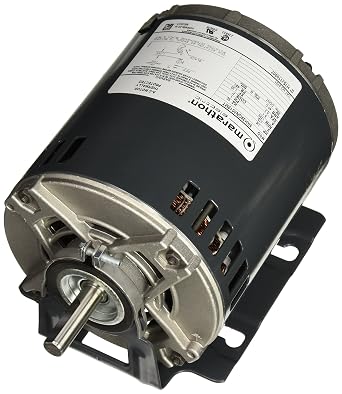 Marathon 4701 48Y Frame 5KH39QN5512T Open Drip Proof Belt Drive Motor, 1 Split Phase, Resilient Ring Mount, Sleeve Bearing, 1/4 hp, 1725 RPM, 1 Speed, 115 VAC