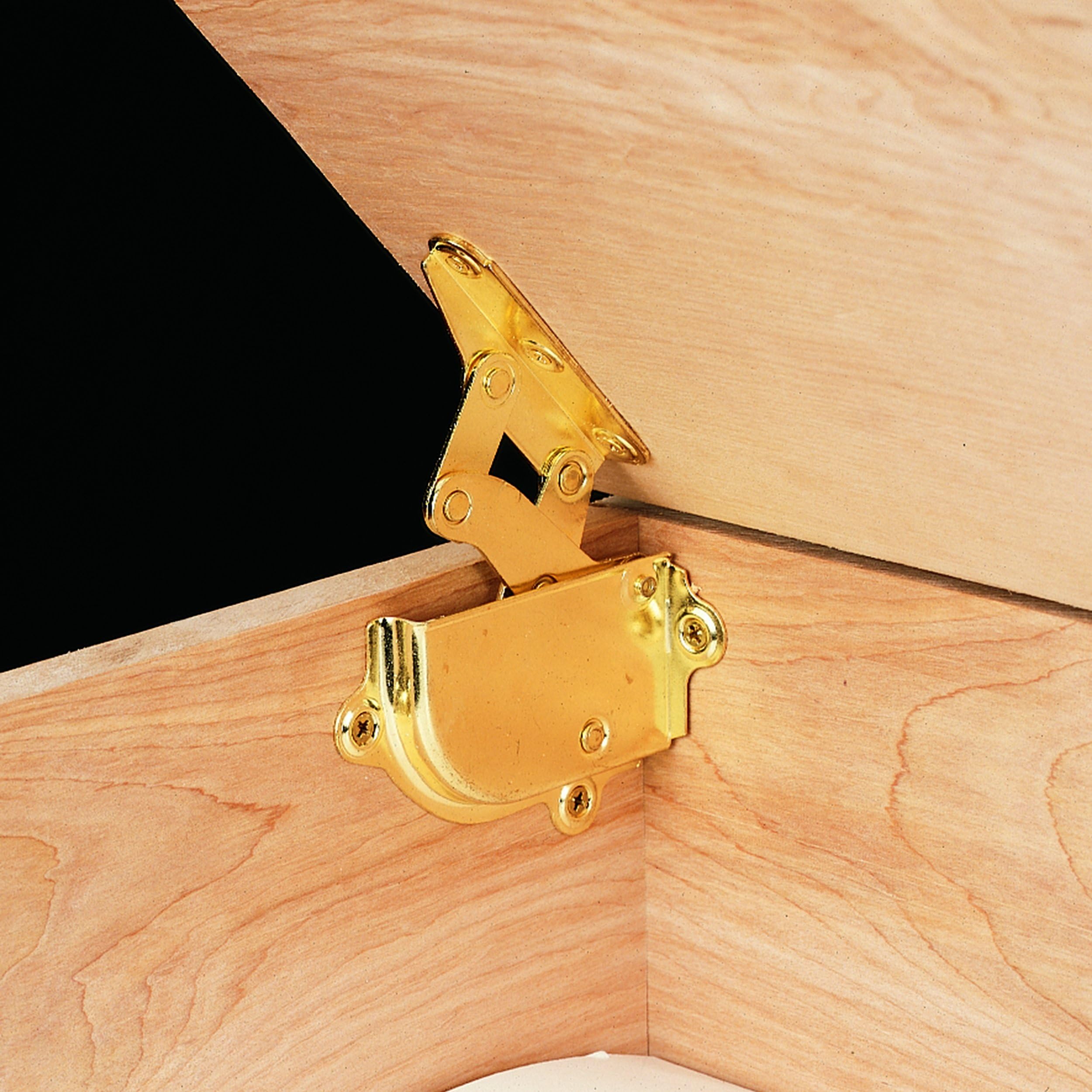Brass Hinge And Lid Support by High Point