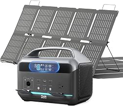 Solar Generator 600W (1200W Peak), Portable Power Station with 100W Solar Panel, 576Wh LFP Battery with AC & DC Outlets, 1.5Hour Fast Charging for Home & Emergency, Hurricane, CPAP
