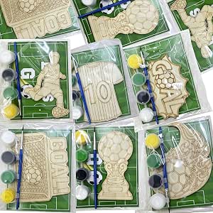 Zastone Soccer Party Favors 12 Pack Wooden Craft Kit for Kids