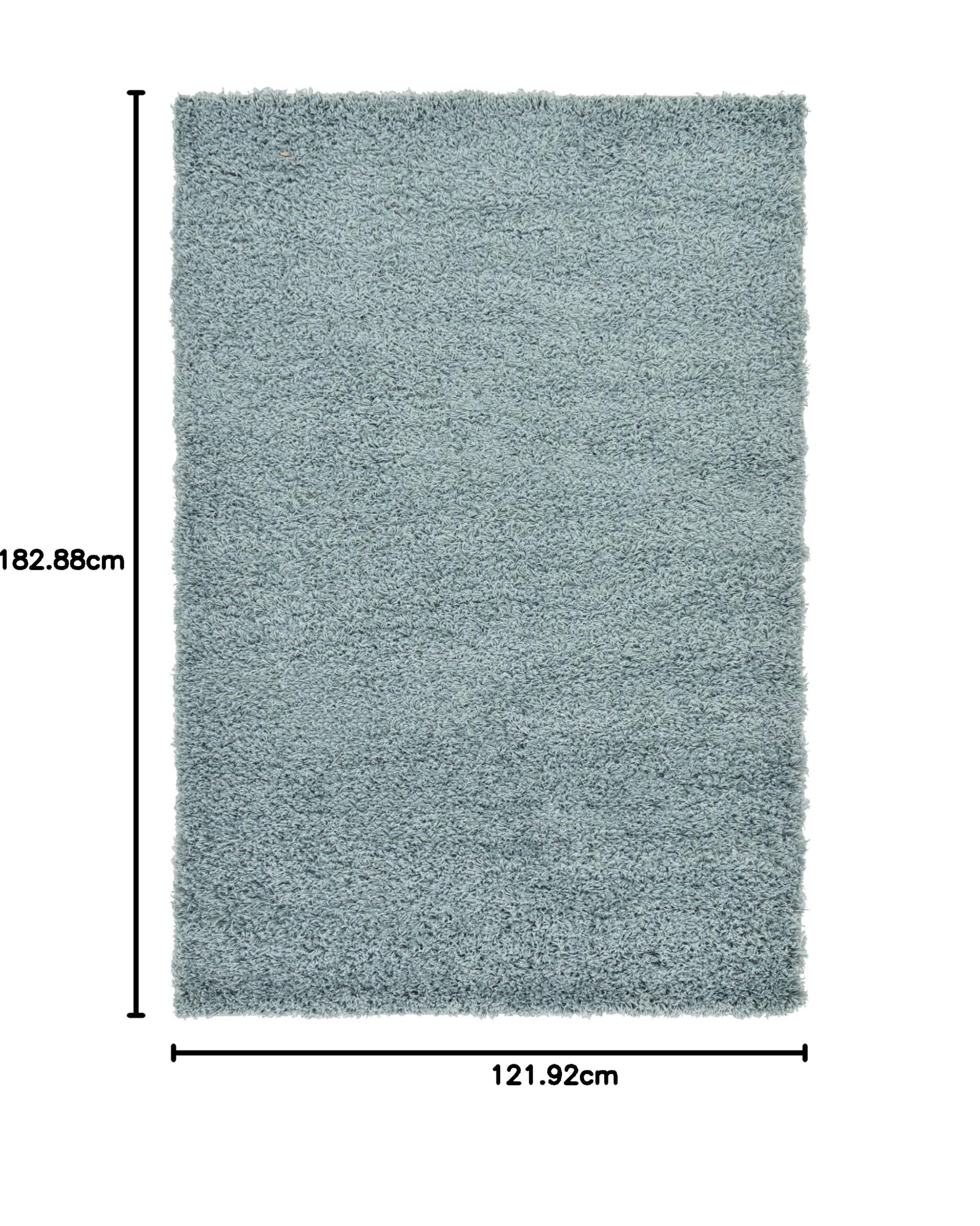 Unique Loom Solid Shag Collection Tapis décoratif (1,2 x 1,8 m, Bleu Ardoise Clair)