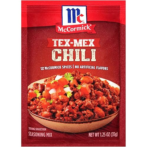 Mezcla de condimento de chile McCormick Tex-Mex Chili de 1.25 onzas