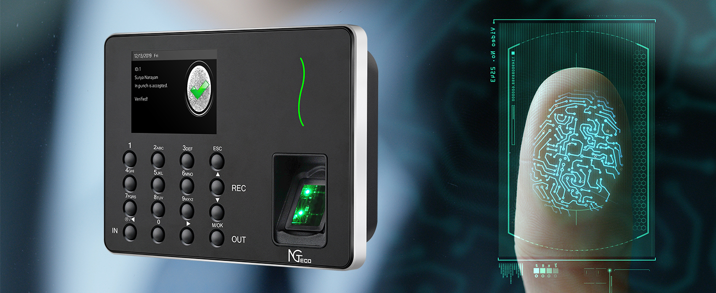 Face Recognition Attendance NGTeco TC5 Face Recognition Time Clock ...