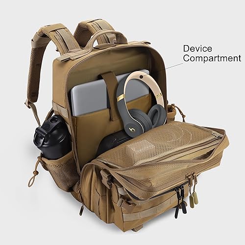 Miniatura 6 de LHI Mochila táctica militar para hombres y mujeres, 45L, militar, 3 días, paquete de asalto, mochila grande con compartimento para zapatos