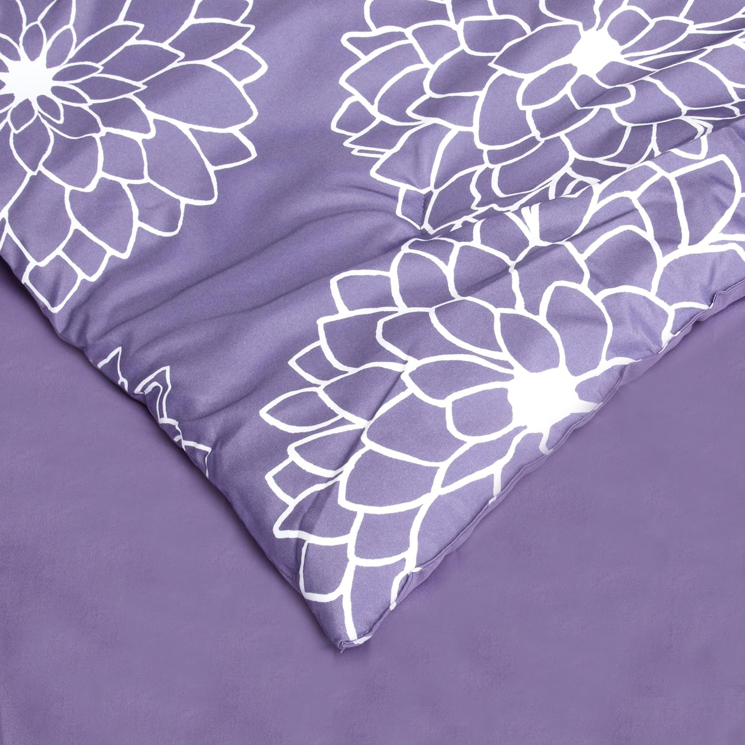 Amazon Brand – Pinzon 7-Piece Bed In A Bag - Full/Queen, Purple Floral