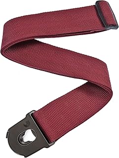 D'Addario Acessórios com trava para guitarra – Acessórios para guitarra – Alça para guitarra elétrica, alça para guitarra acústica, alça para guitarra elétrica acústica e alça para baixo – Vermelho