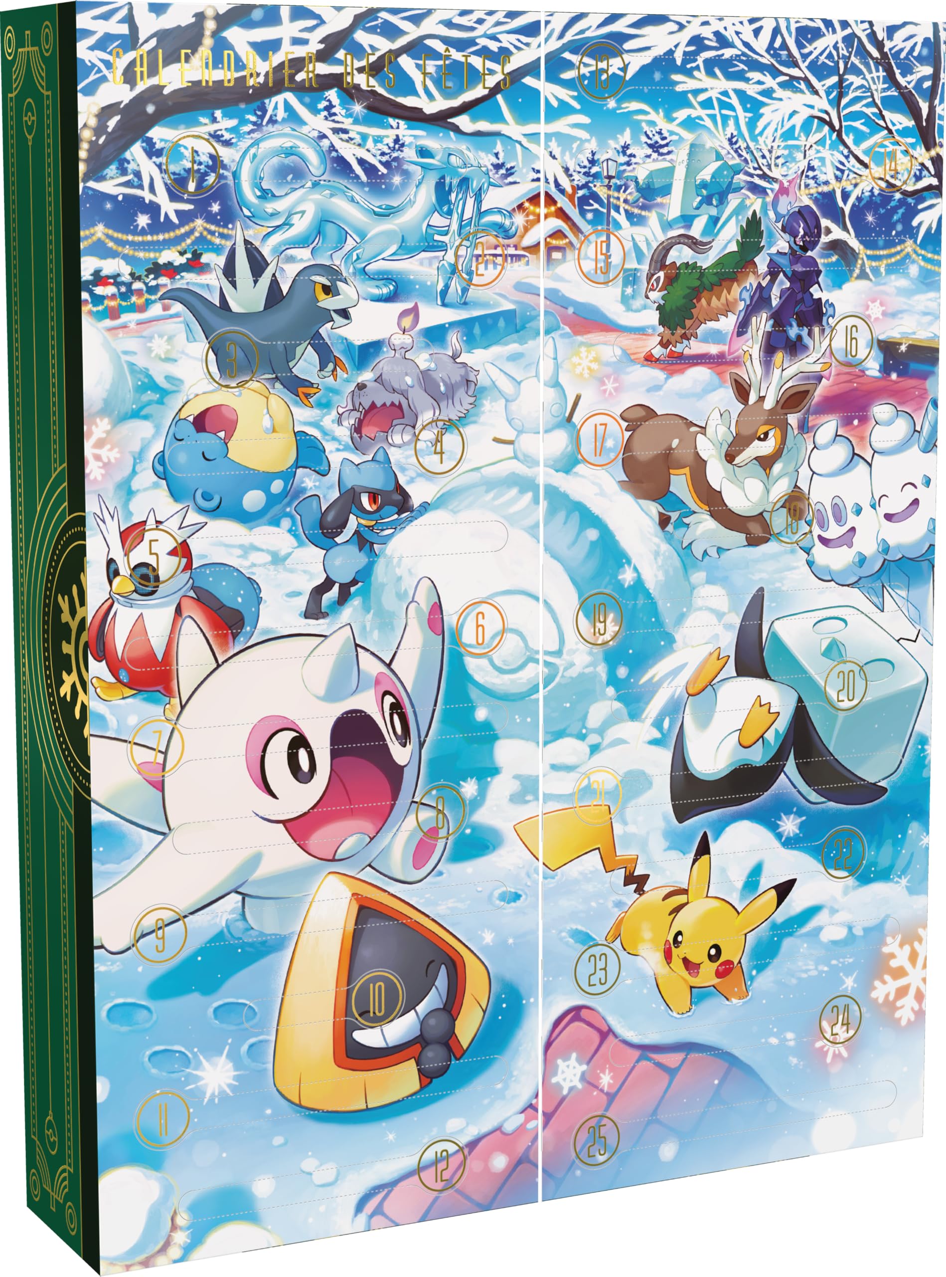 Pokémon TCG: Weihnachtskalender (8 glänzende Promokarten, 5 Booster und mehr)