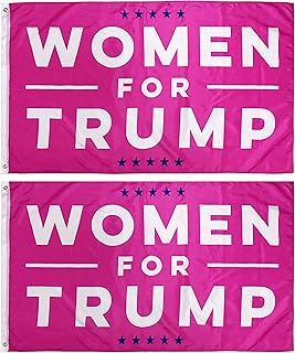 Lysti Bandera de Donald Trump de 3 x 5 pulgadas para mujer de Trump Estados Unidos, bandera grande de poliéster para el pr...