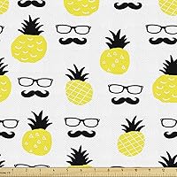 Vista 18 de Ambesonne The Yard, tela a rayas de Harbour por The Yard, pincelada abstracta, líneas horizontales náuticas, imagen suave, material resistente al