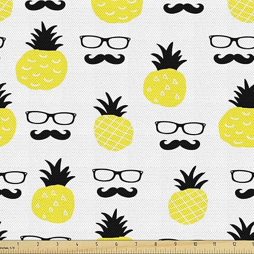 Miniatura 18 de Ambesonne The Yard, tela a rayas de Harbour por The Yard, pincelada abstracta, líneas horizontales náuticas, imagen suave, material resistente al