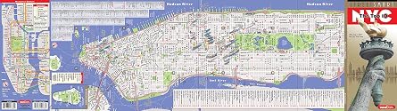 StreetSmart NYC Top 10 Map by VanDam Laminated pocket size NYC Street & Souvenir Map of Manhattan, NY with 3D Skyline Poster and Top 10 Sights described plus all attractions, museums, sights and ferry routes and NYC Subway Map 2025 edition