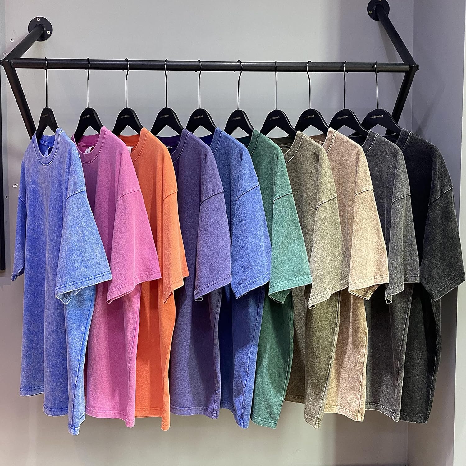 Aelfric Eden Mens Cotton T-Shirts Oversized Unisex Short Sleeves Wash Baggy Casual Tees Workout Solid Summer Tops - Image 6