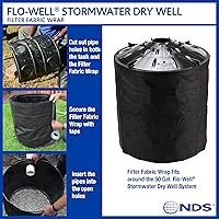 Vista 5 de Sistema de lixiviación de agua potable NDS FWAS24 Flo-Well, de 24 x 28.75 pulgadas, negro