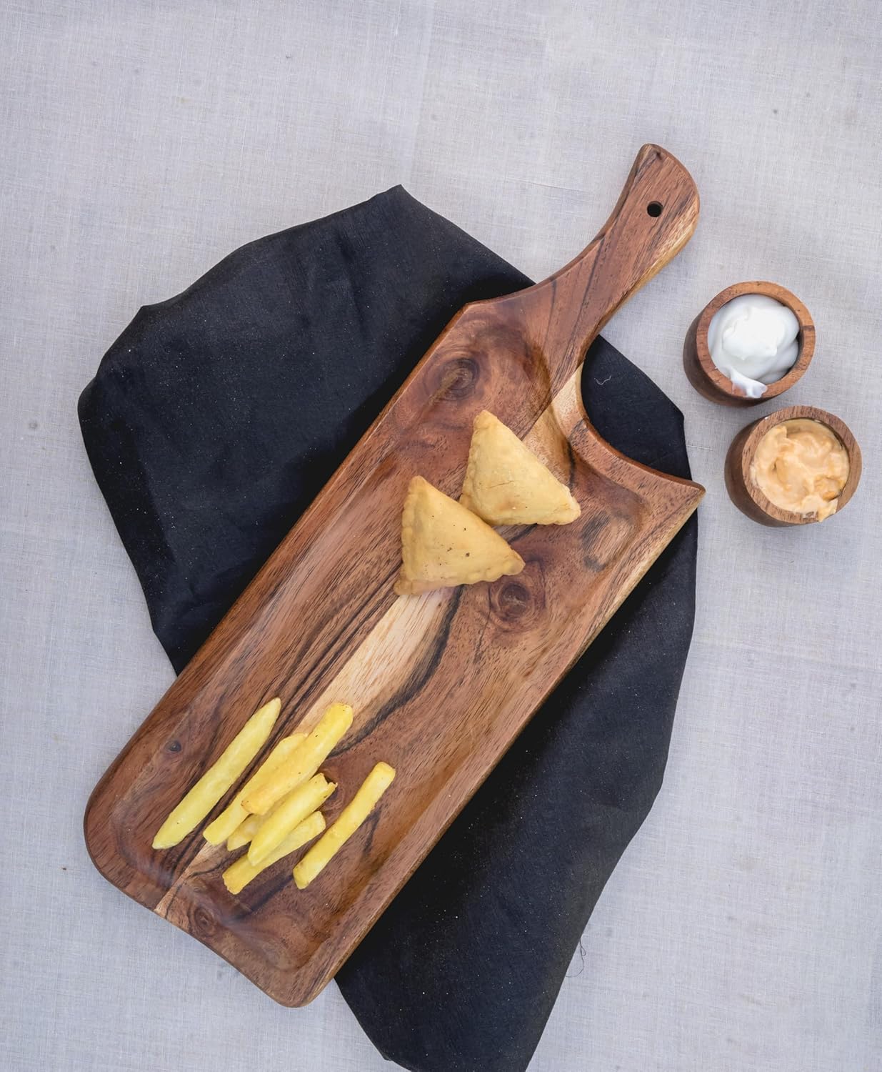 Handcrafted Olive Wood Platter Rustic Design