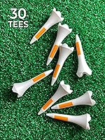 Vista 3 de PrideSports PTS Tees de Golf de Plástico 30 unidades, 3,8 cm El tee de plástico #1 en el tour Mejor para hierros, híbridos y maderas
