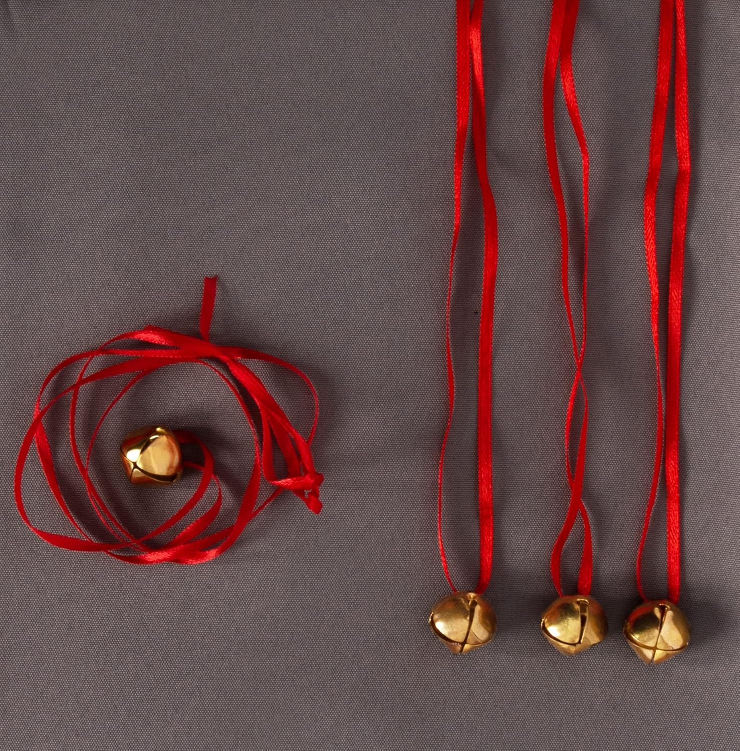 Jingle Bell Necklaces - 48 Pc - Bulk Christmas Necklaces - Gold Bell Necklaces - Funny Party Hats - Image 3