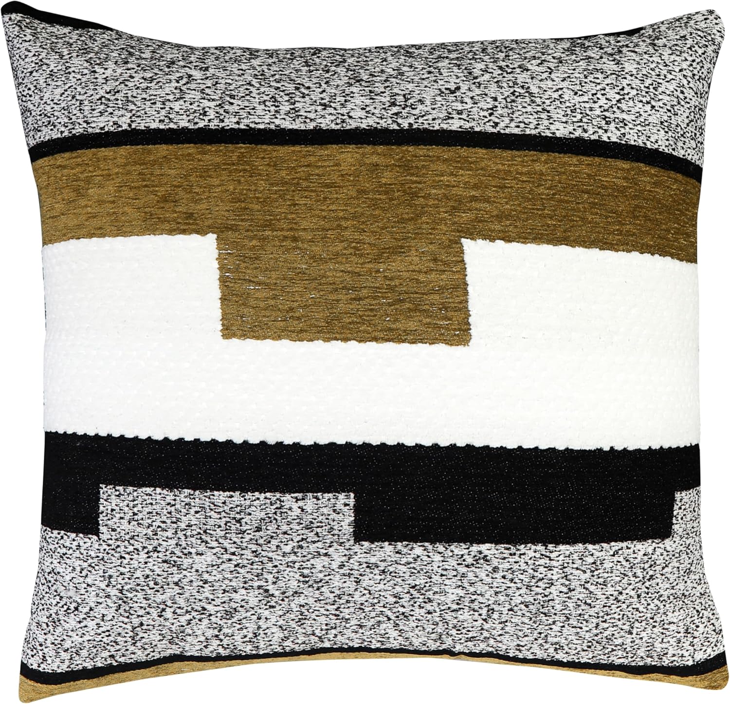 Riverbrook Home Zippered Cushion Cover Pillow with Removable Soft Angel Hair Filler, Sperry Eclipse - Brown, 20 x 20-Inch