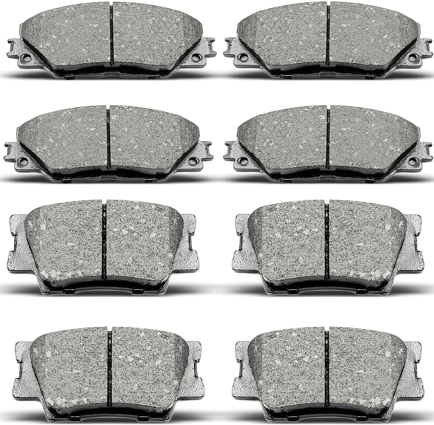 Front Rear Ceramic Brake Pads Set Compatible with 2009-2010 Pontiac Vibe,2009-2013 Toyota Matrix,2006-2018 Toyota RAV4