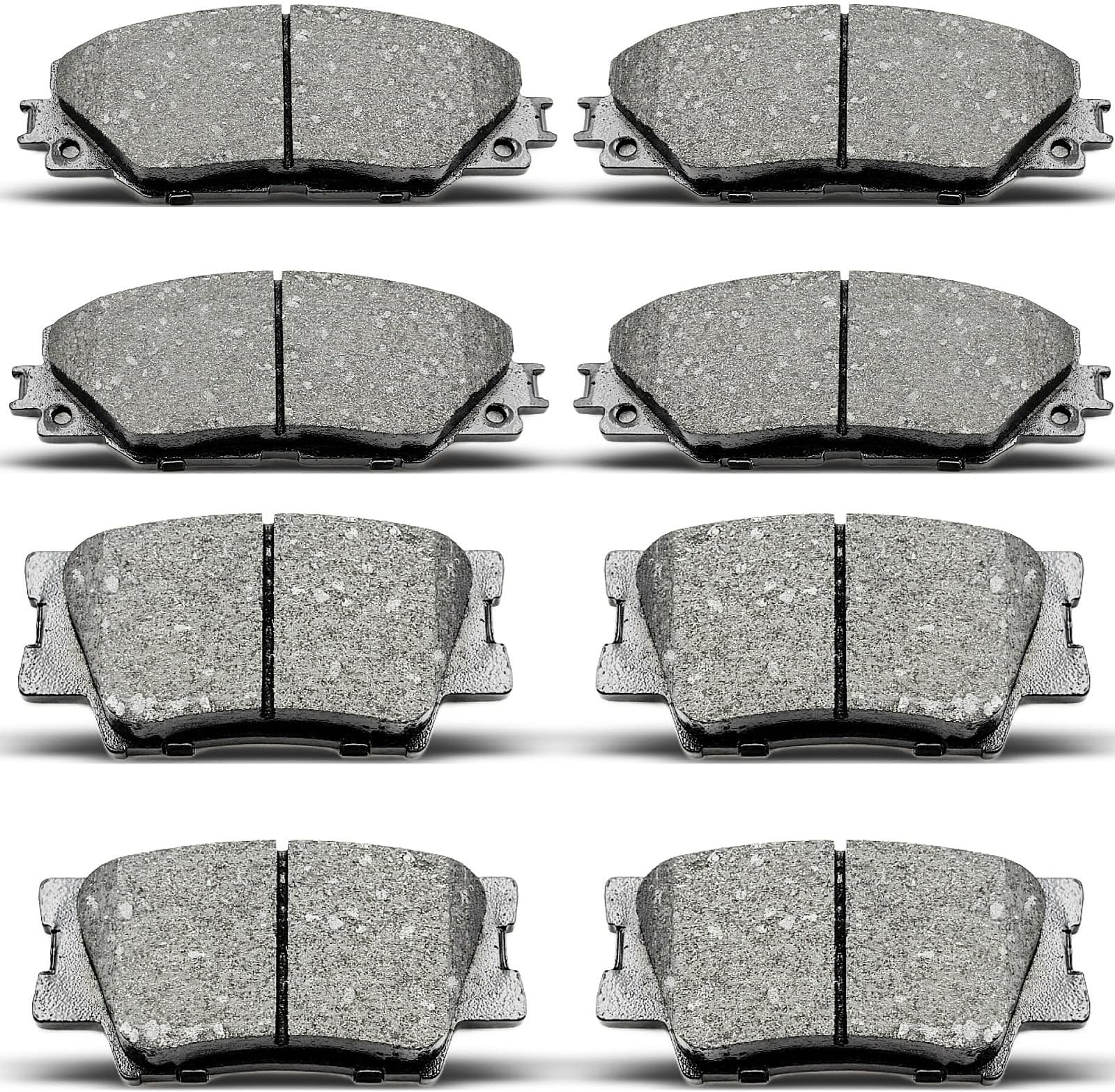 Front Rear Ceramic Brake Pads Set Compatible with 2009-2010 Pontiac Vibe,2009-2013 Toyota Matrix,2006-2018 Toyota RAV4