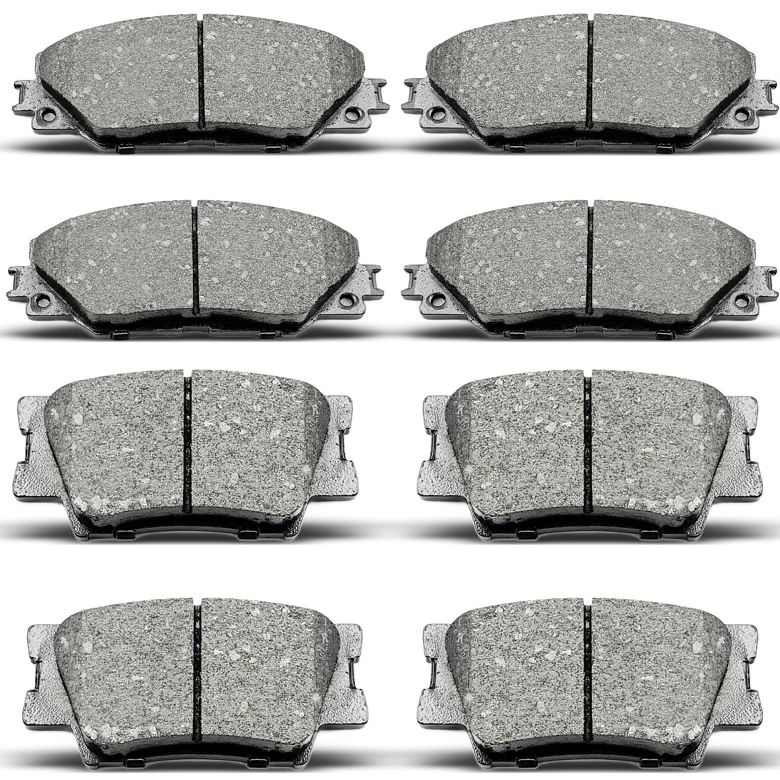 Front Rear Ceramic Brake Pads Set Compatible with 2009-2010 Pontiac Vibe,2009-2013 Toyota Matrix,2006-2018 Toyota RAV4