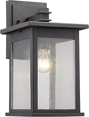 Radiance Goods Transitional 1 Light Black Outdoor Wall Sconce 14